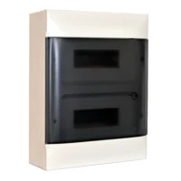 Legrand 135212 AP-Verteiler mit Rauchglas Kunststofftür weiß 2x12M Praktibox S