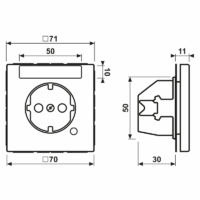 Jung SCHUKO-Steckdose 16A 250V mit Berührungsschutz LS 1520 INA KO GN