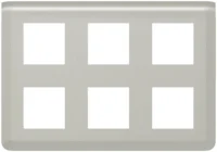 Legrand 079332L Rahmen 2x3x2-modulig horizontal Mosaic Aluminium