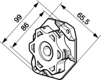 Bild vom Produkt: Somfy NHK-Kompakt Adapterlager bis 85Nm 9910051