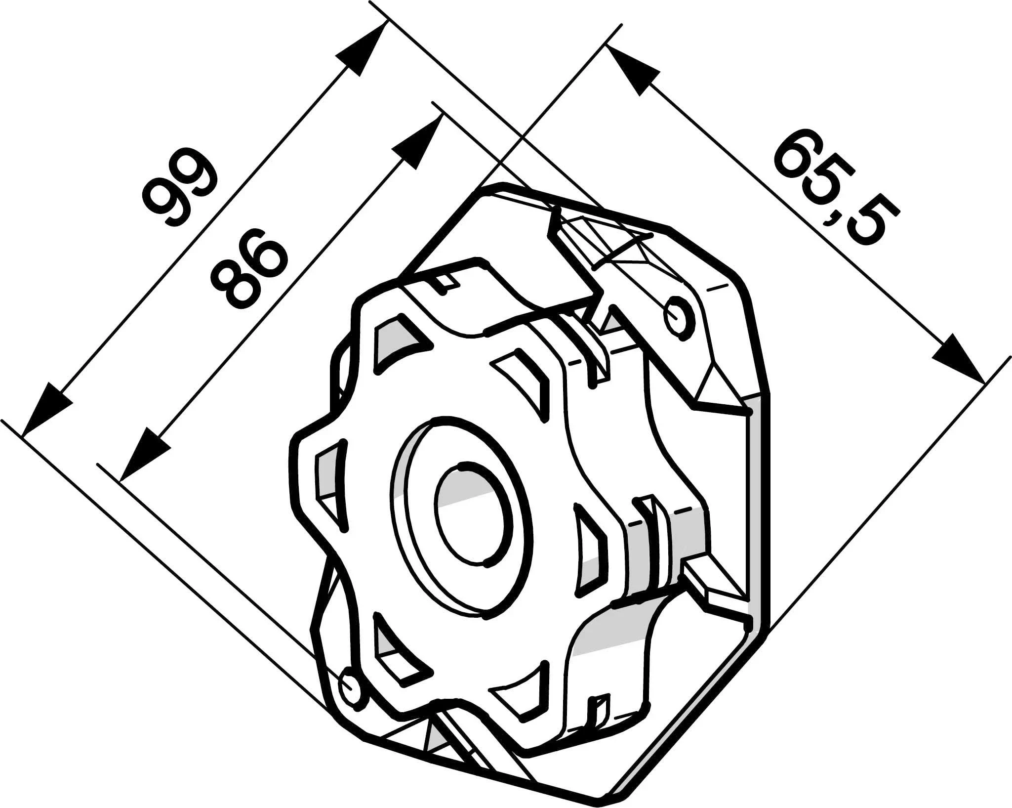 Somfy Somfy NHK-Kompakt Adapterlager bis 85Nm 9910051