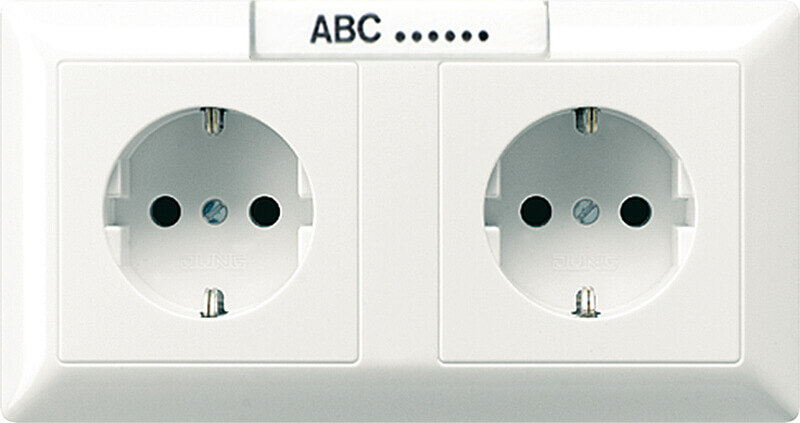 Jung Jung Kanal-SCHUKO-Steckdose 2-fach 16A 250V AS 1522 NA WW