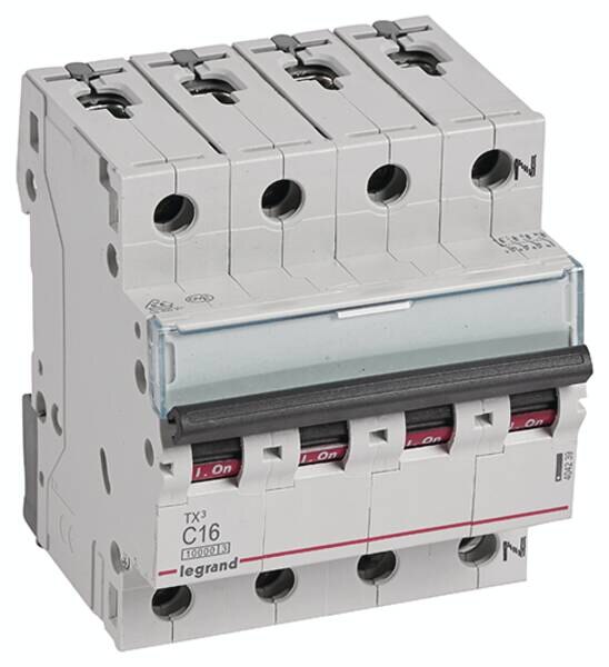 Legrand Legrand 404239 TX3 LS-Schalter C 16A 3-polig+N 10kA 400VAC 4TE