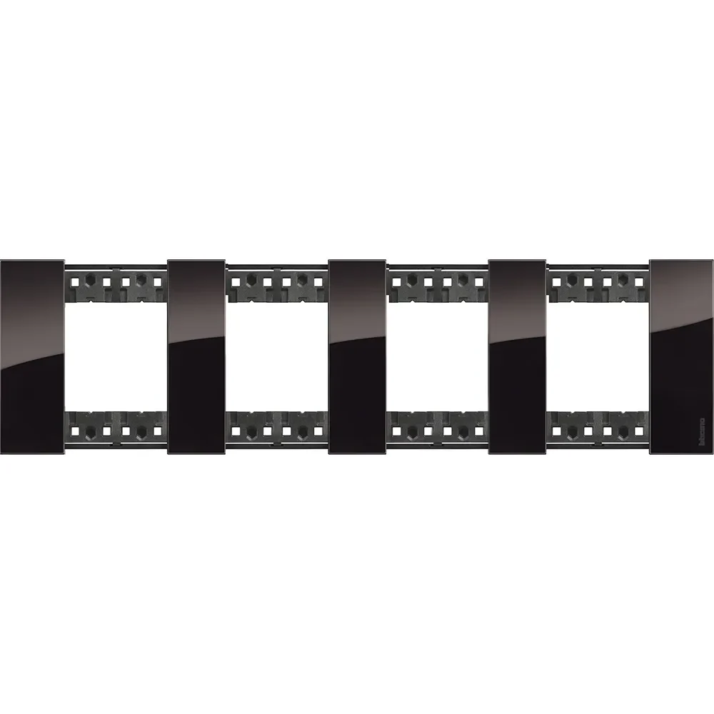 Legrand BTicino KA4802M4DG LivingNow Abdeck- rahmen 4x2-modulig in Farbausführung Night