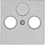 Kopp 490947007 AbdeckungAntStd.2-fach HK07 stahlfarben