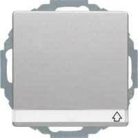 Berker SCHUKO-Steckdose alu/lackiert mit Klappdeckel+BSF 47466084