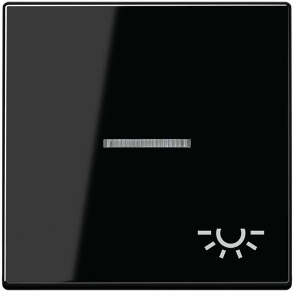 Jung Jung A590BFKO5LSW Wippe Symbol Licht m.Lichtleiter Serie A schwarz