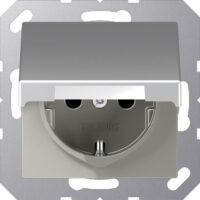 Jung SCHUKO Steckdose 16 A 250 V, aluminium A 1520 NBFKL AL