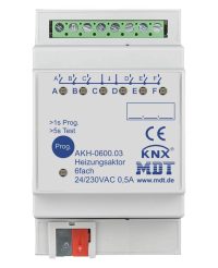 Bild vom Produkt: MDT Technologies Heizungsaktor 6-fach 3TE REG, 24-230VAC AKH-0600.03