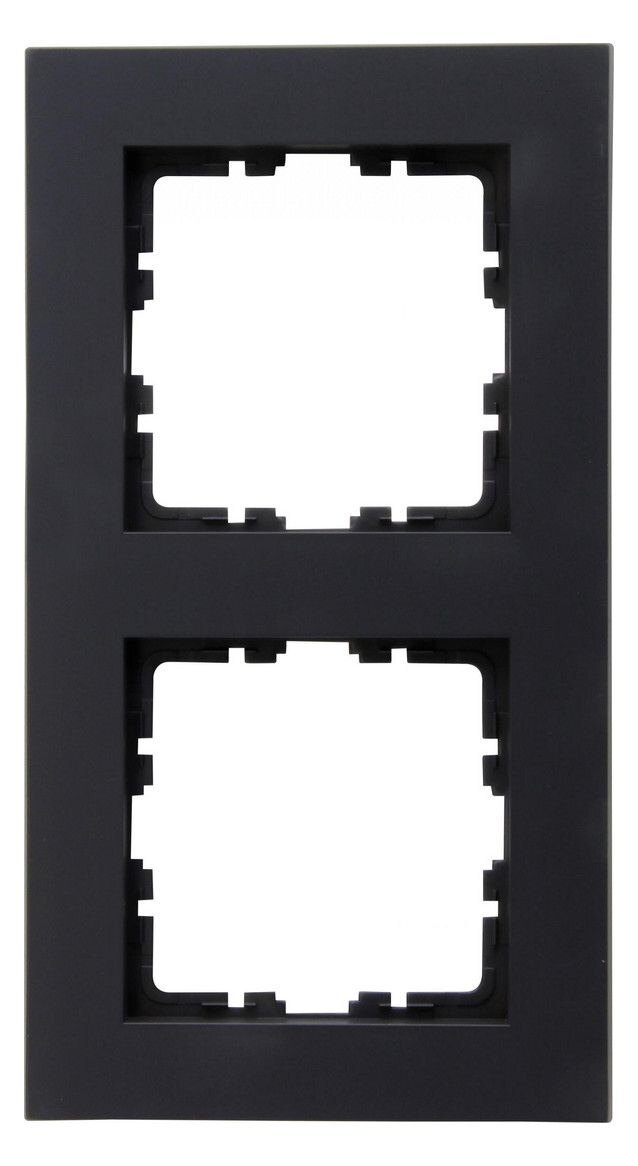 Kopp Kopp 406915007 HK07 PURE Abdeckrahmen 2-fach anthrazit