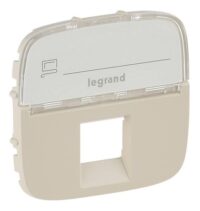 Legrand 755476 Abdeckung RJ11/RJ45 mit B.-feld 1-fach Valena Allure mandelweiß