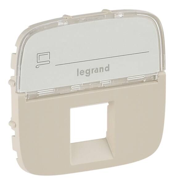 Legrand Legrand 755476 Abdeckung RJ11/RJ45 mit B.-feld 1-fach Valena Allure mandelweiß