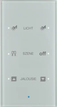 Berker Glas-Sensor 3-fach aluminium 75143134