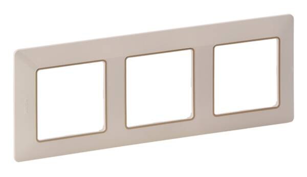 Legrand Legrand 754063 Rahmen 3-fach Valena Life mandelweiß/Chrom Thermoplast