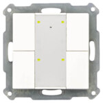 MDT Technologies KNX RF+ Funk Taster Plus 4-fach, reinweiß glänzend RF-TA55A4.01
