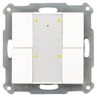 MDT Technologies KNX RF+ Funk Taster Plus 4-fach, reinweiß glänzend RF-TA55A4.01