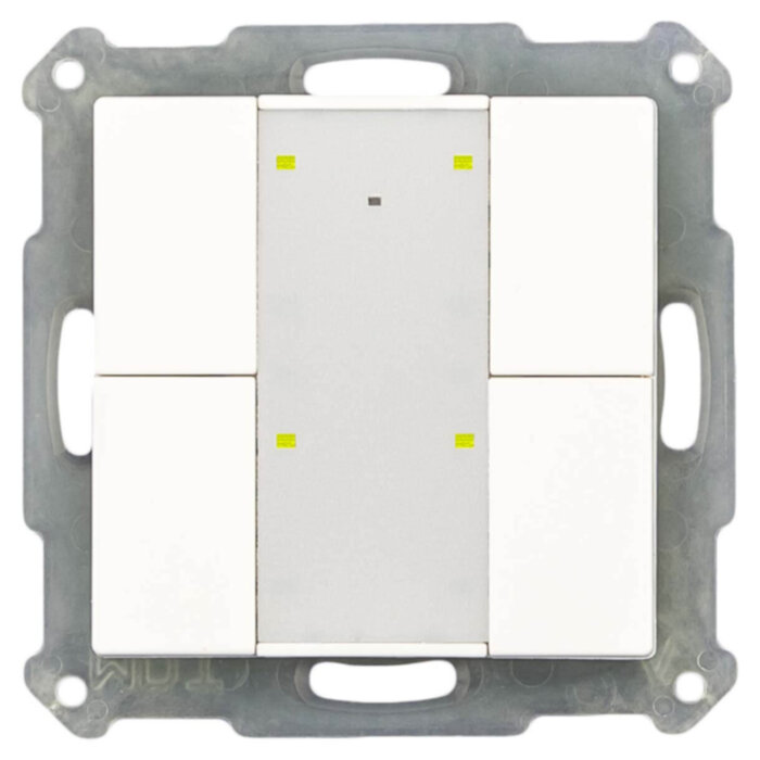 MDT Technologies KNX RF+ Funk Taster Plus 4-fach, reinweiß glänzend RF-TA55A4.01 – Bild 1
