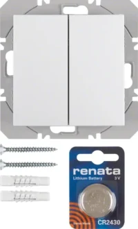 Berker KNX-Funk Wandsender 2-fach polarweiß glänzend 85656289