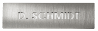 Bild vom Produkt: Doorbird D21x Namensschild für eine Ruftaste, individuelle Gravur, beleuchtet (Edelstahl V4A (salzwasser- und flugrostbeständig), gebürstet)