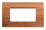 BTicino LNA4804LNC LivingLight Abdeck- rahmen für Kompaktinstallation 4M Walnuss