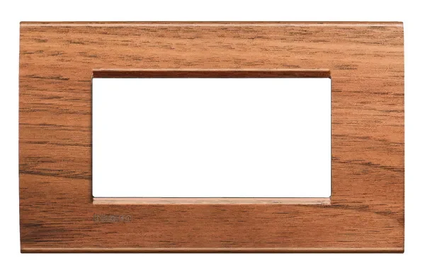 BTicino LNA4804LNC LivingLight Abdeck- rahmen für Kompaktinstallation 4M Walnuss