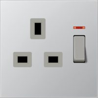 Jung Abschaltbare Steckdose alu 13A 250V 2-pol.u.E AL 3171 KO