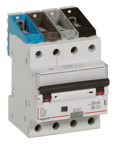 Legrand 411237 DX3 Fi/LS-Schalter C 32A 4-polig 6kA 30mA Typ A 400VAC 4TE