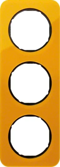 Berker Rahmen 3-fach orange tra./schwarz glanz 10132334