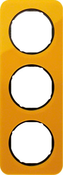 Berker Berker Rahmen 3-fach orange tra./schwarz glanz 10132334