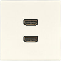 Jung Multimedia-Anschluss weiß 2 x HDMI mit Tragring MA LS 1133