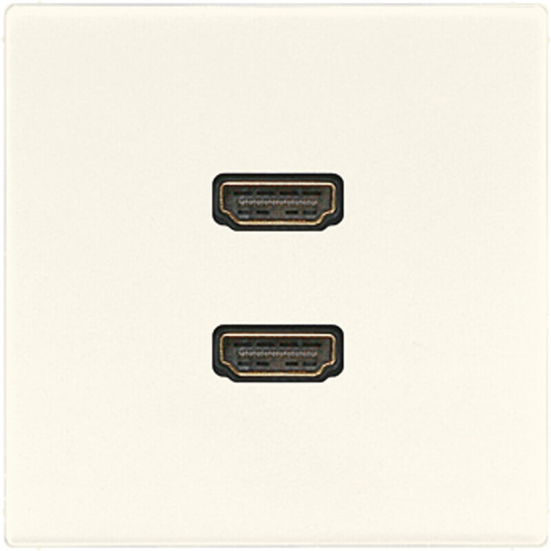 Jung Jung Multimedia-Anschluss weiß 2 x HDMI mit Tragring MA LS 1133