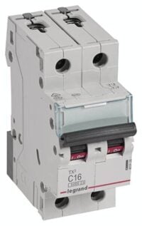 Legrand 403528 TX3 LS-Schalter C 16A 2-polig 6kA 400VAC 2TE