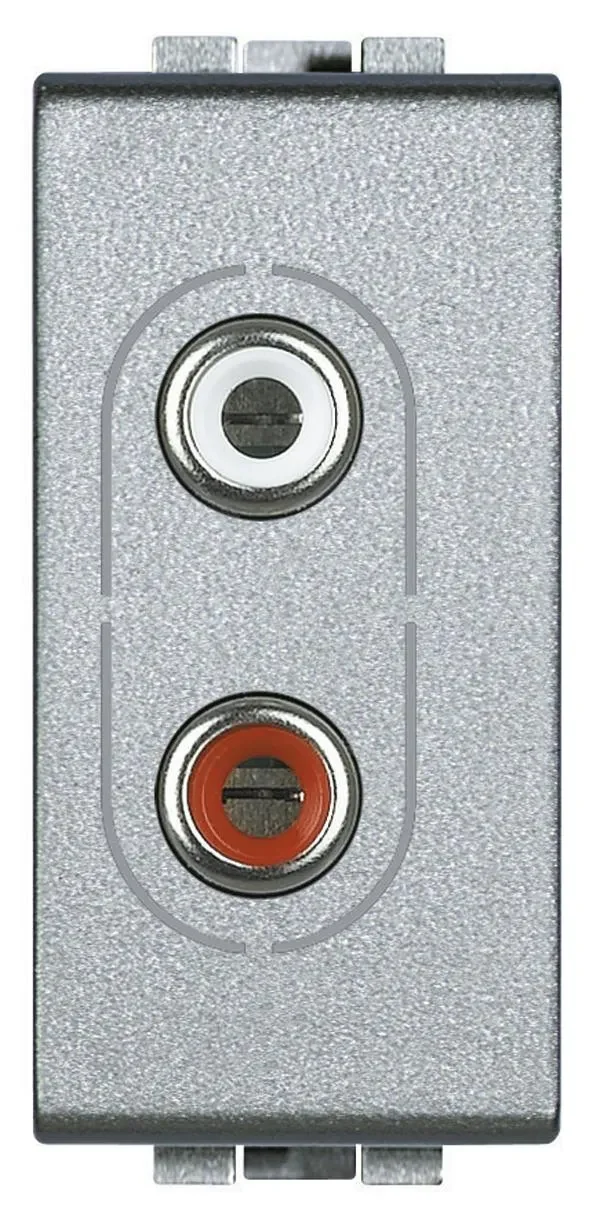 Legrand BTicino NT4281 Audio-Anschlussdose 1M 2xRCA (Cinch) SK Tech