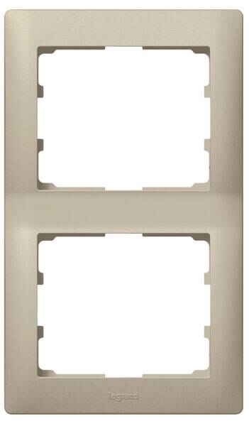Legrand Legrand 771406 Rahmen 2-fach senkrecht Galea titanium