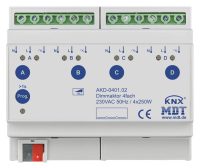 Bild vom Produkt: MDT Technologies Dimmaktor AKD 4-fach 6TE REG 250W, 230VAC AKD-0401.02