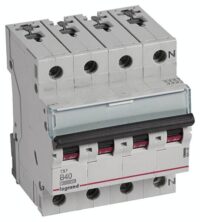 Legrand 404144 TX3 LS-Schalter B 40A 3-polig+N 10kA 400VAC 4TE