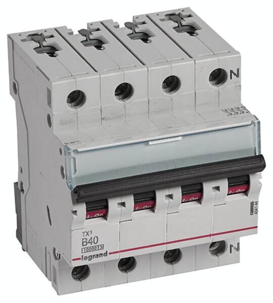 Legrand Legrand 404144 TX3 LS-Schalter B 40A 3-polig+N 10kA 400VAC 4TE