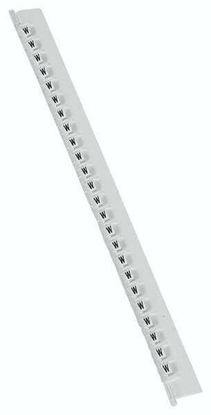 Legrand 037848 Kennzeichnungssystem Memocab Buchstabe:W schwarz auf weiß
