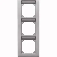 Merten Rahmen 3 fach alu beschriftbar senkr 476360