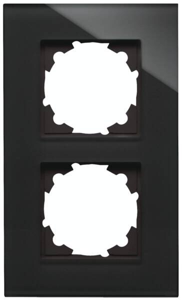 Kopp Kopp 405405004 Glas-Rahmen 2-fach HK07 schwarz