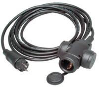 Kopp 145205045 Gummi-Verlängerung 5m m.3-fach Kupplung H 07 RN-F 3G1,5qmm schwarz