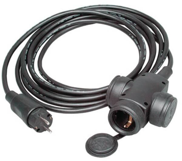Kopp Kopp 145205045 Gummi-Verlängerung 5m m.3-fach Kupplung H 07 RN-F 3G1,5qmm schwarz