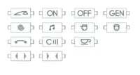 BTicino N4916KIT Symbol-Kit für Wippe x4916T und x4916M2T Weiß