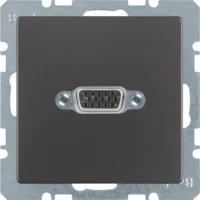 Berker VGA Steckdose anthrazit/sa mit Schraubliftklemmen 3315416086