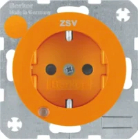 Berker SCHUKO-Steckdose or/gl Kontroll-LED 41102007