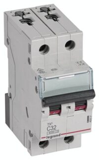 Legrand 403531 TX3 LS-Schalter C 32A 2-polig 6kA 400VAC 2TE