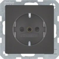 Berker SCHUKO-Steckdose anthrazit/sa 47236086