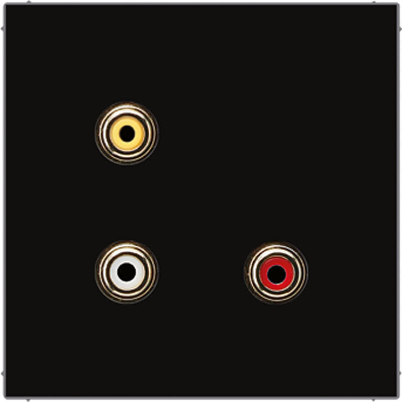 Jung Jung Multimedia-Anschluss schwarz Cinch/CompositeVideo MA LS 1031 SW