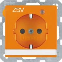 Berker SCHUKO-Steckdose or samt Kontroll-LED 41106014