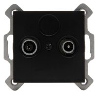 Kopp 941250083 ATHENIS-Antennensteckdose TV/RF Farbe:schwarz matt